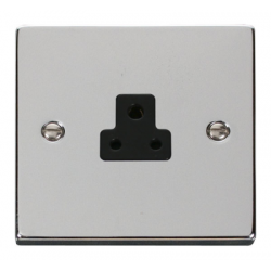 Click Deco Victorian Polished chrome 1GANG 2A ROUND PIN SOCKET OUTLET Click Deco Victorian Polished chrome 1GANG 2A ROUND PIN SOCKET OUTLET