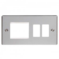 Click Deco Victorian Polished chrome 2+2 COMBI PLATE Click Deco Victorian Polished chrome 2+2 COMBI PLATE