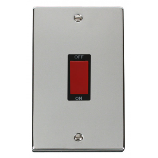 Click Deco Victorian Polished chrome 2 GANG 45A DP SWITCH Click Deco Victorian Polished chrome 2 GANG 45A DP SWITCH