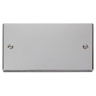 Click Deco Victorian Polished chrome 2-GANG BLANK PLATE Click Deco Victorian Polished chrome 2-GANG BLANK PLATE
