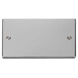 Click Deco Victorian Polished chrome 2-GANG BLANK PLATE Click Deco Victorian Polished chrome 2-GANG BLANK PLATE