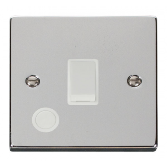 Click Deco Victorian Polished chrome 20A 1-GANG DP SWITCH + F/O WH