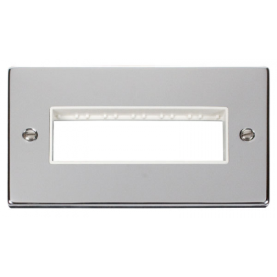 Click Deco Victorian Polished chrome 2G PLATE 6 INLINE SW APERTURE Click Deco Victorian Polished chrome 2G PLATE 6 INLINE SW APERTURE