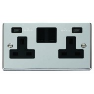 Click Deco Victorian Polished chrome 2G SKT USB 4.2A DECO Click Deco Victorian Polished chrome 2G SKT USB 4.2A DECO