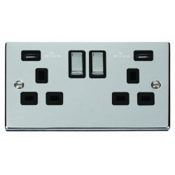 Click Deco Victorian Polished chrome 2G SKT USB 4.2A DECO Click Deco Victorian Polished chrome 2G SKT USB 4.2A DECO
