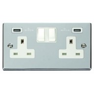 Click Deco Victorian Polished chrome 2G SKT USB 4.2A DECO Click Deco Victorian Polished chrome 2G SKT USB 4.2A DECO