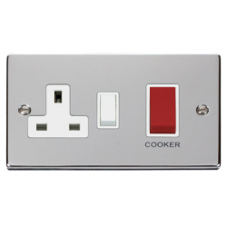 Click Deco Victorian Polished chrome 45A SWITCH+SOCKET Click Deco Victorian Polished chrome 45A SWITCH+SOCKET
