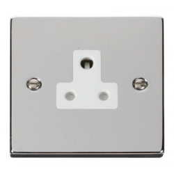 Click Deco Victorian Polished chrome 5A ROUND PIN SOCKET OUTLET WH Click Deco Victorian Polished chrome 5A ROUND PIN SOCKET OUTLET WH