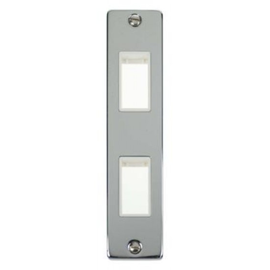 Click Deco Victorian Polished chrome DOUBLE ARCHITRAVE PLATE & APERTURE WH Click Deco Victorian Polished chrome DOUBLE ARCHITRAVE PLATE & APERTURE WH