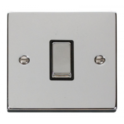 Click Deco Victorian Polished chrome INGOT 10A 1-GANG 2-WAY SWITCH