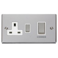 Click Deco Victorian Polished chrome INGOT 45A DP SW 13A SW SOCKET WH Click Deco Victorian Polished chrome INGOT 45A DP SW 13A SW SOCKET WH