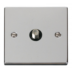  Click Deco Victorian Polished chrome ONE GANG SATELITE OUTLET BLACK