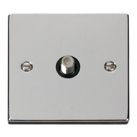 Click Deco Victorian Polished chrome ONE GANG SATELITE OUTLET BLACK Click Deco Victorian Polished chrome ONE GANG SATELITE OUTLET BLACK