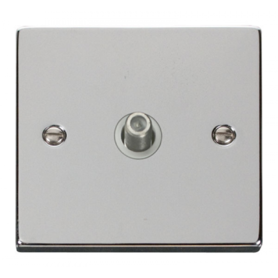 Click Deco Victorian Polished chrome ONE GANG SATELITE OUTLET WHITE