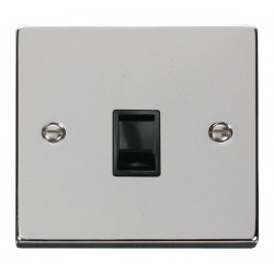 Click Deco Victorian Polished chrome  RJ11 BLACK outlet