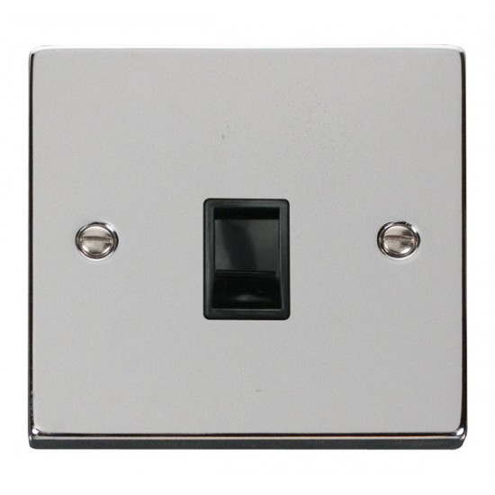 Click Deco Victorian Polished chrome RJ11 BLACK outlet Click Deco Victorian Polished chrome RJ11 BLACK outlet