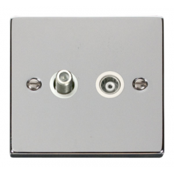 Click Deco Victorian Polished chrome SATELITE SOCKET & ISOLATED CO-AX Click Deco Victorian Polished chrome SATELITE SOCKET & ISOLATED CO-AX