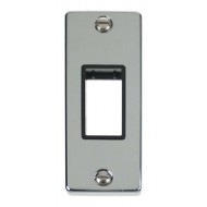 Click Deco Victorian Polished chrome SINGLE ARCHITRAVE PLATE & APERTURE BK Click Deco Victorian Polished chrome SINGLE ARCHITRAVE PLATE & APERTURE BK