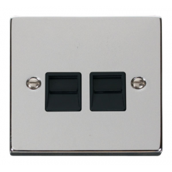 Click Deco Victorian Polished chrome TWIN TELEPHONE OUTLET- MASTER Click Deco Victorian Polished chrome TWIN TELEPHONE OUTLET- MASTER
