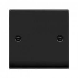 Click Deco Victorian Matt Black 1-GANG BLANK PLATE Click Deco Victorian Matt Black 1-GANG BLANK PLATE