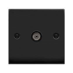 Click Deco Victorian Matt Black 1 GANG SINGLE CO - AXIAL OUTLET