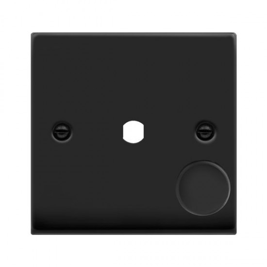 Click Deco Victorian Matt Black 1 Gang Single Dimmer Plate & Knob Click Deco Victorian Matt Black 1 Gang Single Dimmer Plate & Knob
