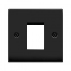 Click Deco Victorian Matt Black 1 GANG SINGLE APERTURE FOR MEDIA MOD