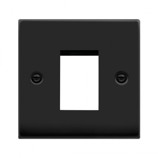 Click Deco Victorian Matt Black 1 GANG SINGLE APERTURE FOR MEDIA MOD Click Deco Victorian Matt Black 1 GANG SINGLE APERTURE FOR MEDIA MOD