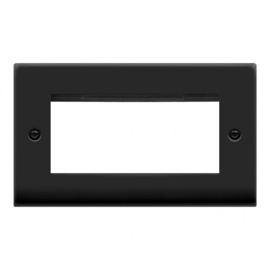 Click Deco Victorian Matt Black 2 GANG PLATE FOR DATA MODULES Click Deco Victorian Matt Black 2 GANG PLATE FOR DATA MODULES