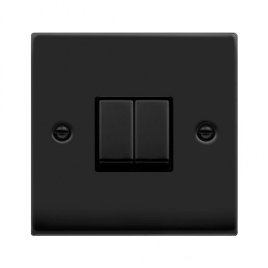 Click Deco Victorian Mat Black 10AX INGOT 2-GANG 2-WAY SWITCH Click Deco Victorian Mat Black 10AX INGOT 2-GANG 2-WAY SWITCH