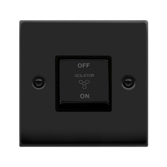 Click Deco Victorian Matt Black 10A Ingot 3 Pole Fan Isolation Plate Switch Click Deco Victorian Matt Black 10A Ingot 3 Pole Fan Isolation Plate Switch