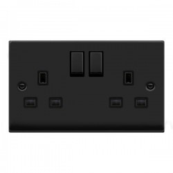 Click Deco Victorian Matt Black 13A 2G INGOT SW SOCKET OUTLET Click Deco Victorian Matt Black 13A 2G INGOT SW SOCKET OUTLET