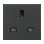 New Media Black 13A UK Socket Outlet Module New Media Black 13A UK Socket Outlet Module