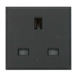 New Media Black 13A UK Socket Outlet Module