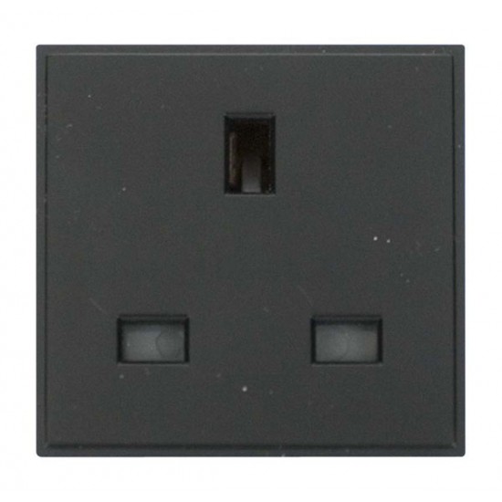 New Media Black 13A UK Socket Outlet Module