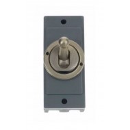 MiniGrid Antique Brass 10AX Intermediate Toggle Switch Module MiniGrid Antique Brass 10AX Intermediate Toggle Switch Module