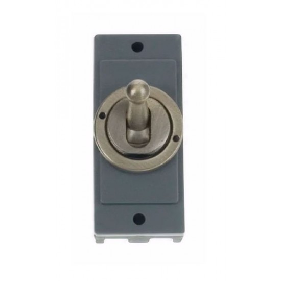 MiniGrid Antique Brass 10AX Intermediate Toggle Switch Module MiniGrid Antique Brass 10AX Intermediate Toggle Switch Module
