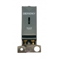 MiniGrid Black 10AX Double Pole EMERGENCY TEST Keyswitch Module MiniGrid Black 10AX Double Pole EMERGENCY TEST Keyswitch Module
