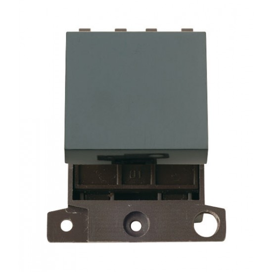 MiniGrid Black 20A Twin Width Double Pole Switch Module