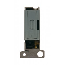 MiniGrid Satin Chrome Ingot 13A Fused Spur Module - Black Insert