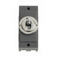 MiniGrid Polished Chrome 10AX 2 Way Toggle Switch Module MiniGrid Polished Chrome 10AX 2 Way Toggle Switch Module