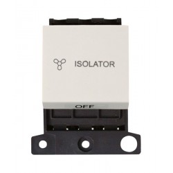 MiniGrid Polar White 10A 3 Pole Fan Isolation Switch Module