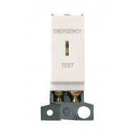 MiniGrid Polar White 10AX Double Pole EMERGENCY TEST Keyswitch Module MiniGrid Polar White 10AX Double Pole EMERGENCY TEST Keyswitch Module