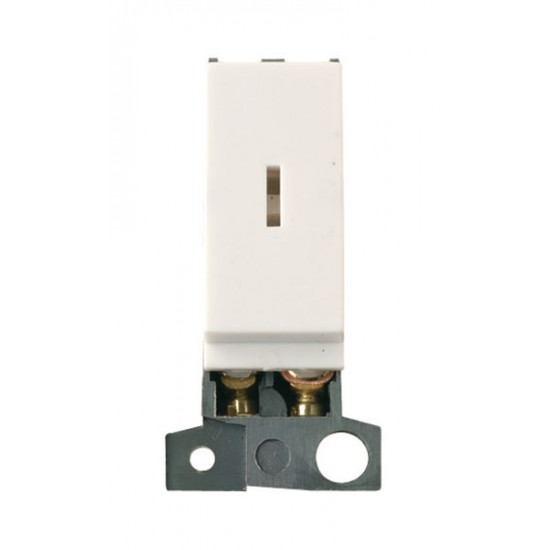 MiniGrid Polar White 13A 10AX Double Pole Keyswitch Module