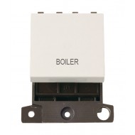 MiniGrid Polar White 20A Twin Width Double Pole BOILER Switch Module