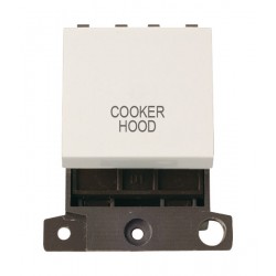 MiniGrid Polar White 20A Twin Width Double Pole COOKER HOOD Switch Module MiniGrid Polar White 20A Twin Width Double Pole COOKER HOOD Switch Module