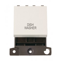 MiniGrid Polar White 20A Twin Width Double Pole DISHWASHER Switch Module MiniGrid Polar White 20A Twin Width Double Pole DISHWASHER Switch Module