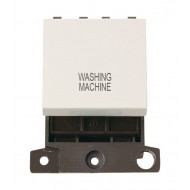 MiniGrid Polar White 20A Twin Width Double Pole WASHING MACHINE Switch Module