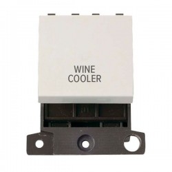MiniGrid Polar White 20A Twin Width Double Pole WINE COOLER Switch Module MiniGrid Polar White 20A Twin Width Double Pole WINE COOLER Switch Module