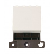 MiniGrid Polar White Ingot 20A Twin Width Double Pole Switch Module MiniGrid Polar White Ingot 20A Twin Width Double Pole Switch Module